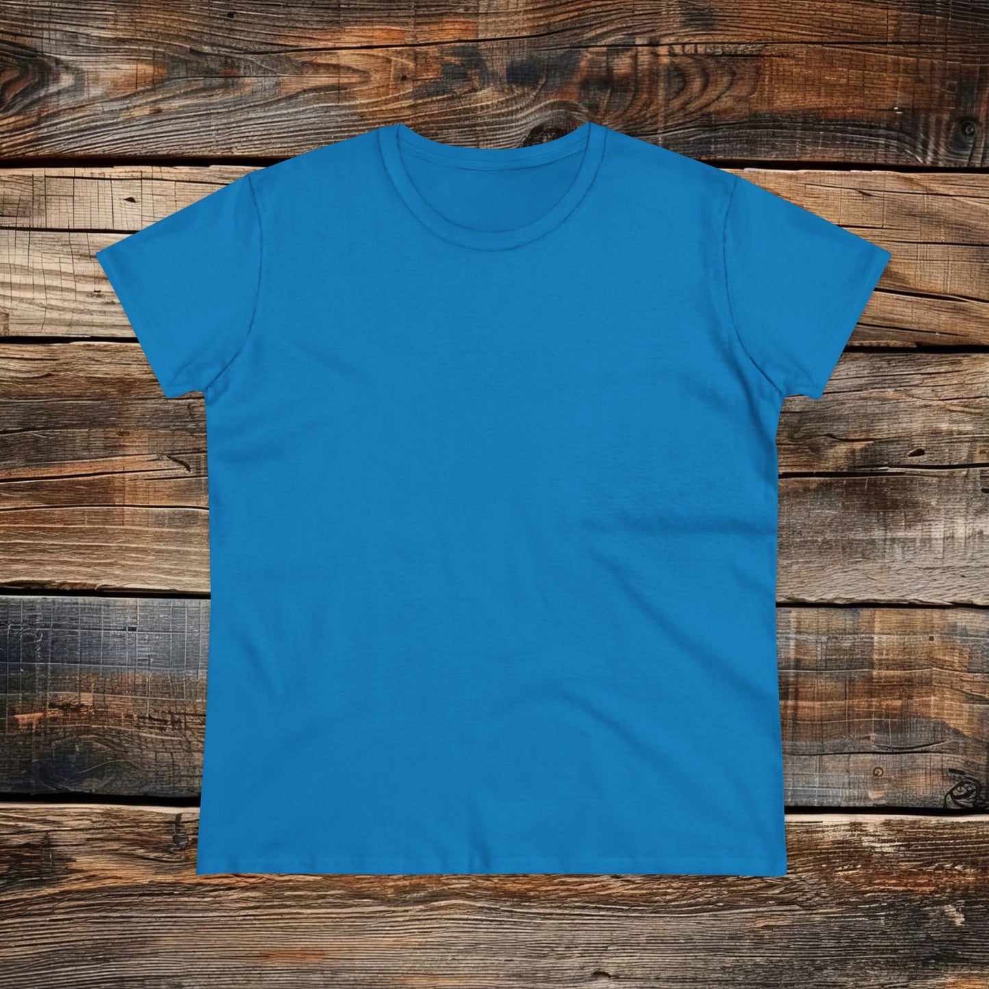 Custom Women's Back Logo Tee — Gildan 100% Cotton (9 colors)