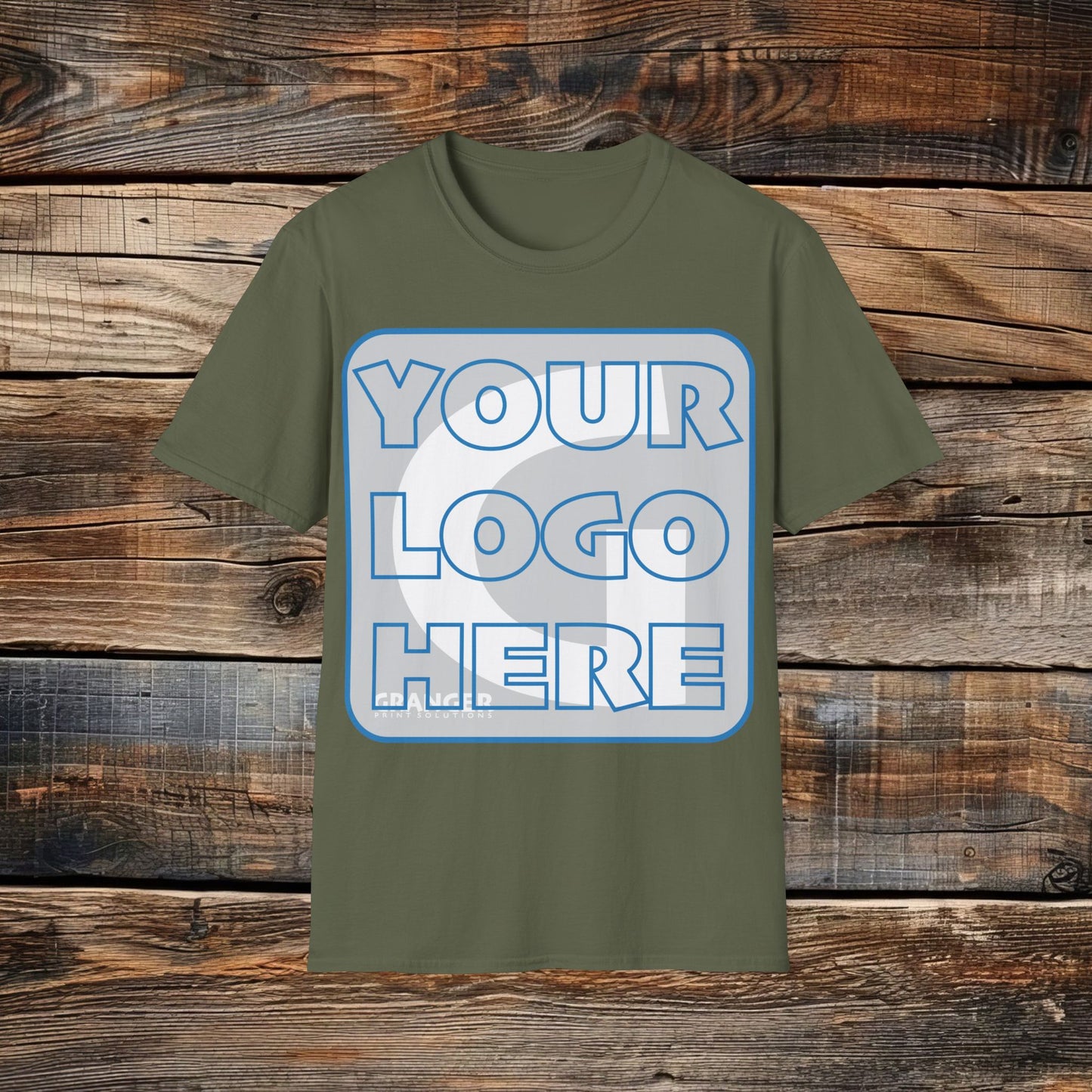 Custom Unisex Front Logo Tee — Gildan 100% Cotton (8 colors)
