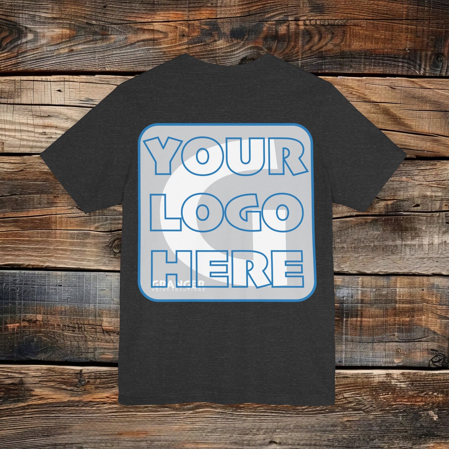 Custom Unisex Back Logo Tee — Bella & Canvas 100% Cotton (10 colors)