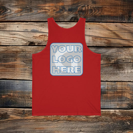 Custom Unisex Back Logo Tank Top — Bella & Canvas 100% Cotton (4 colors)