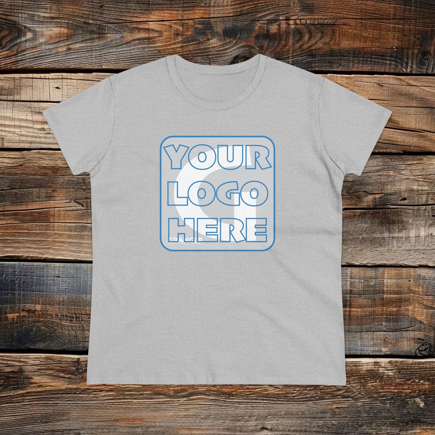 Custom Women's Front Logo Tee — Gildan 100% Cotton (9 colors)
