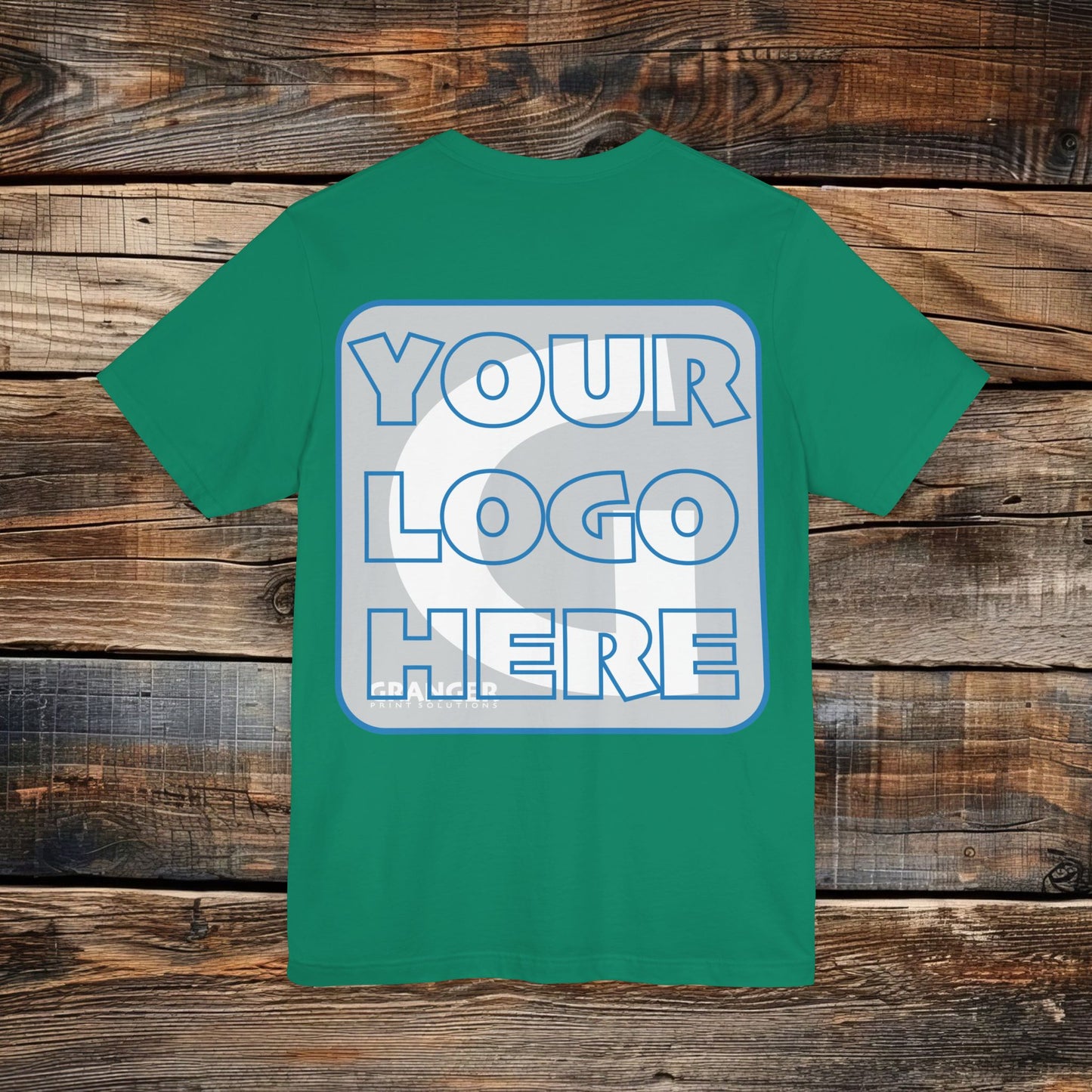 Custom Unisex Back Logo Tee — Bella & Canvas 100% Cotton (10 colors)