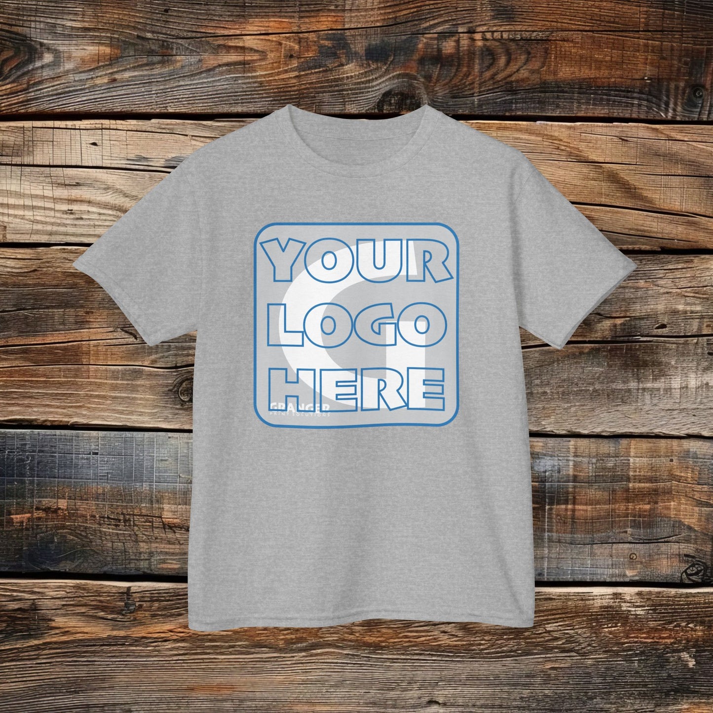 Custom Kid's Front Logo Tee — Gildan 100% Cotton (10 colors)