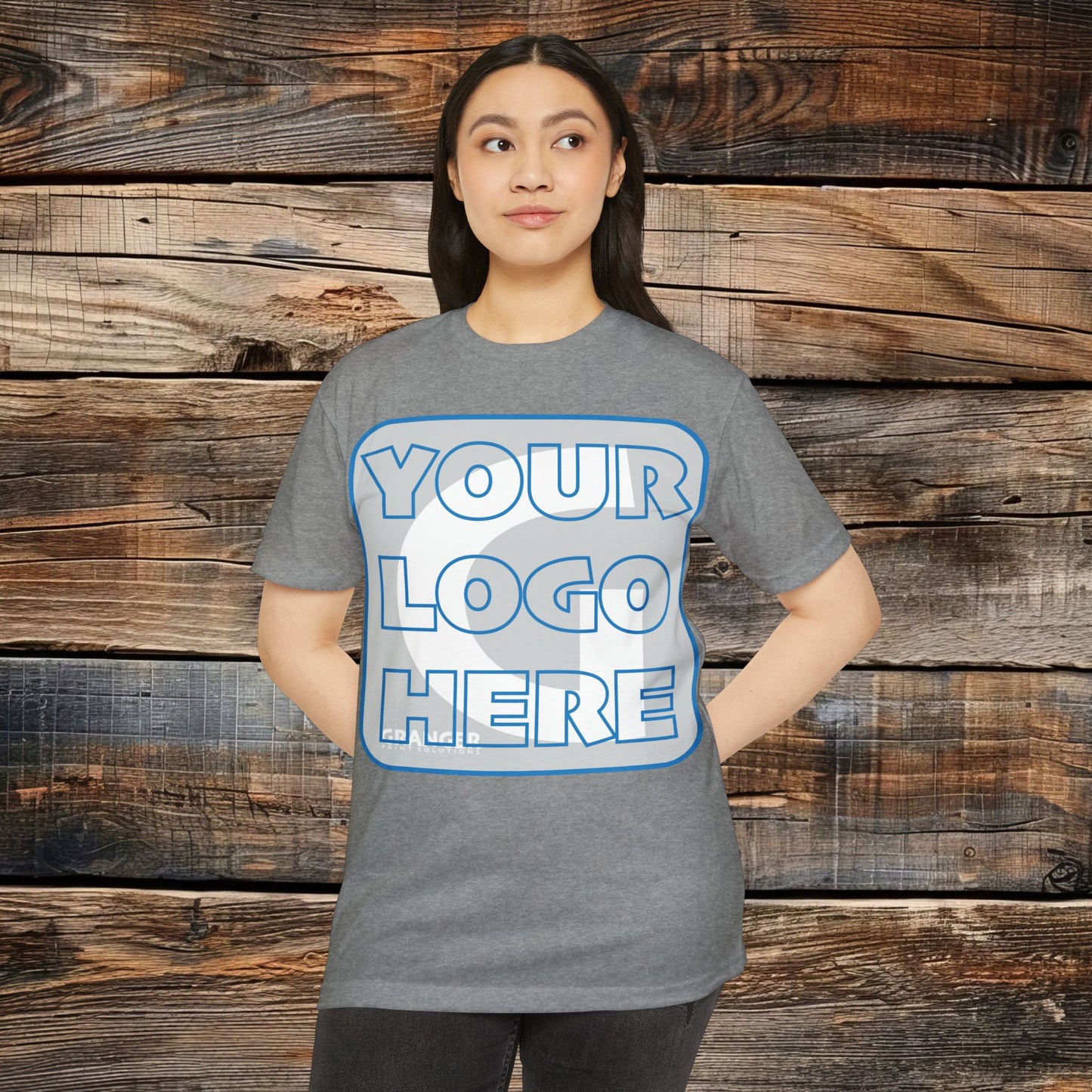 Custom Unisex Front Logo Tee — Next Level CVC Blend (4 colors)