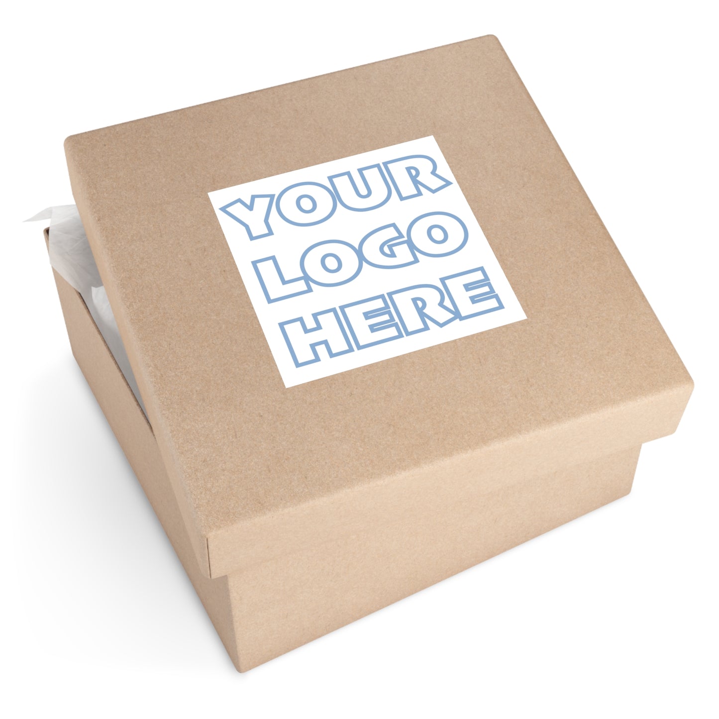 Square Vinyl Sticker — Custom with your logo