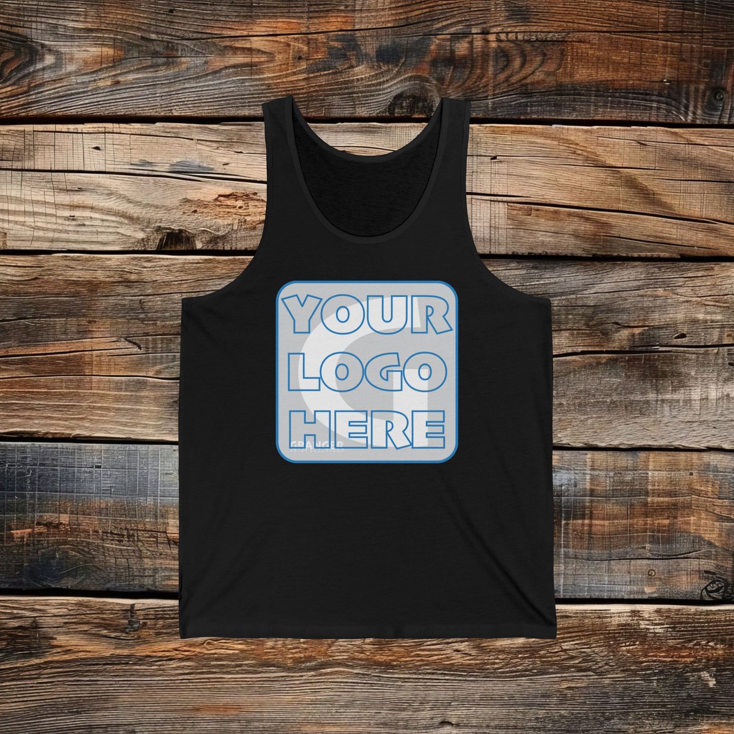 Custom Unisex Front Logo Tank Top — Bella & Canvas 100% Cotton (4 colors)