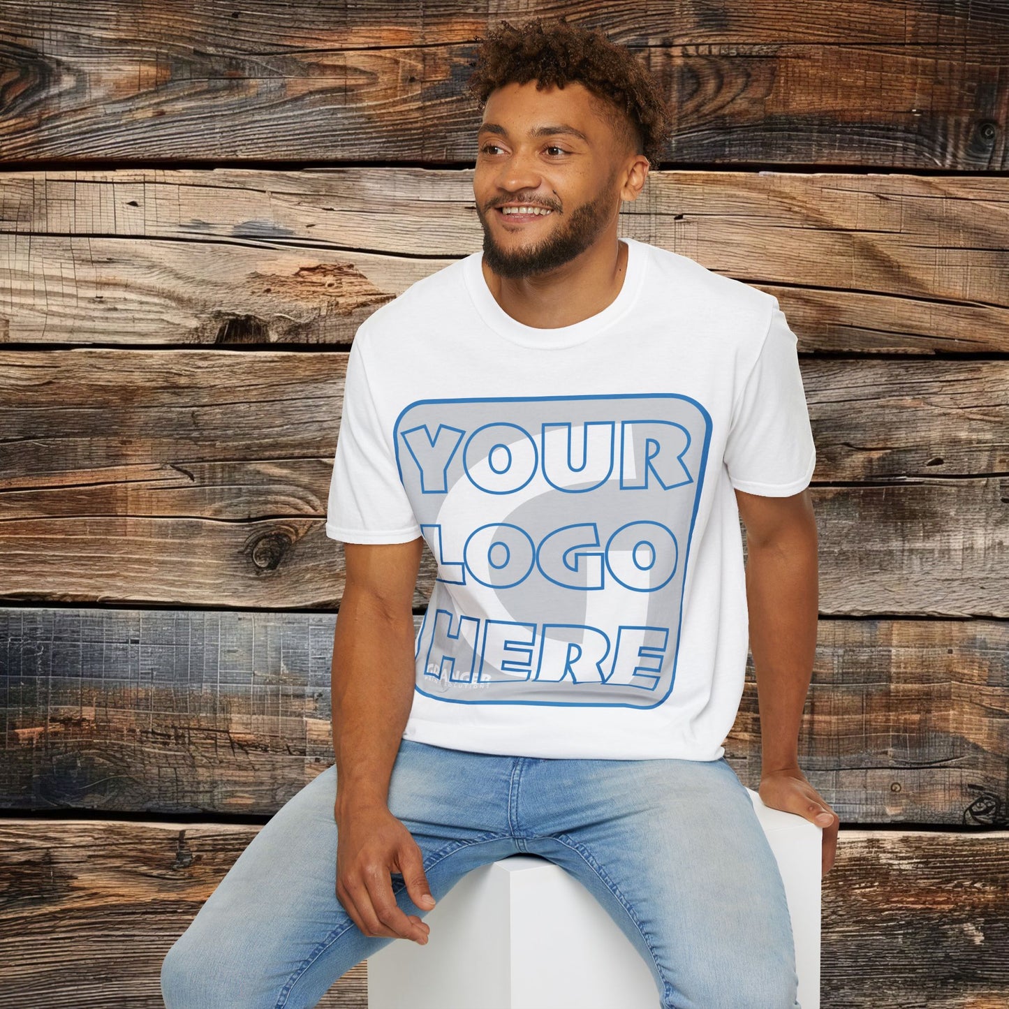 Custom Unisex Front Logo Tee — Gildan 100% Cotton (8 colors)