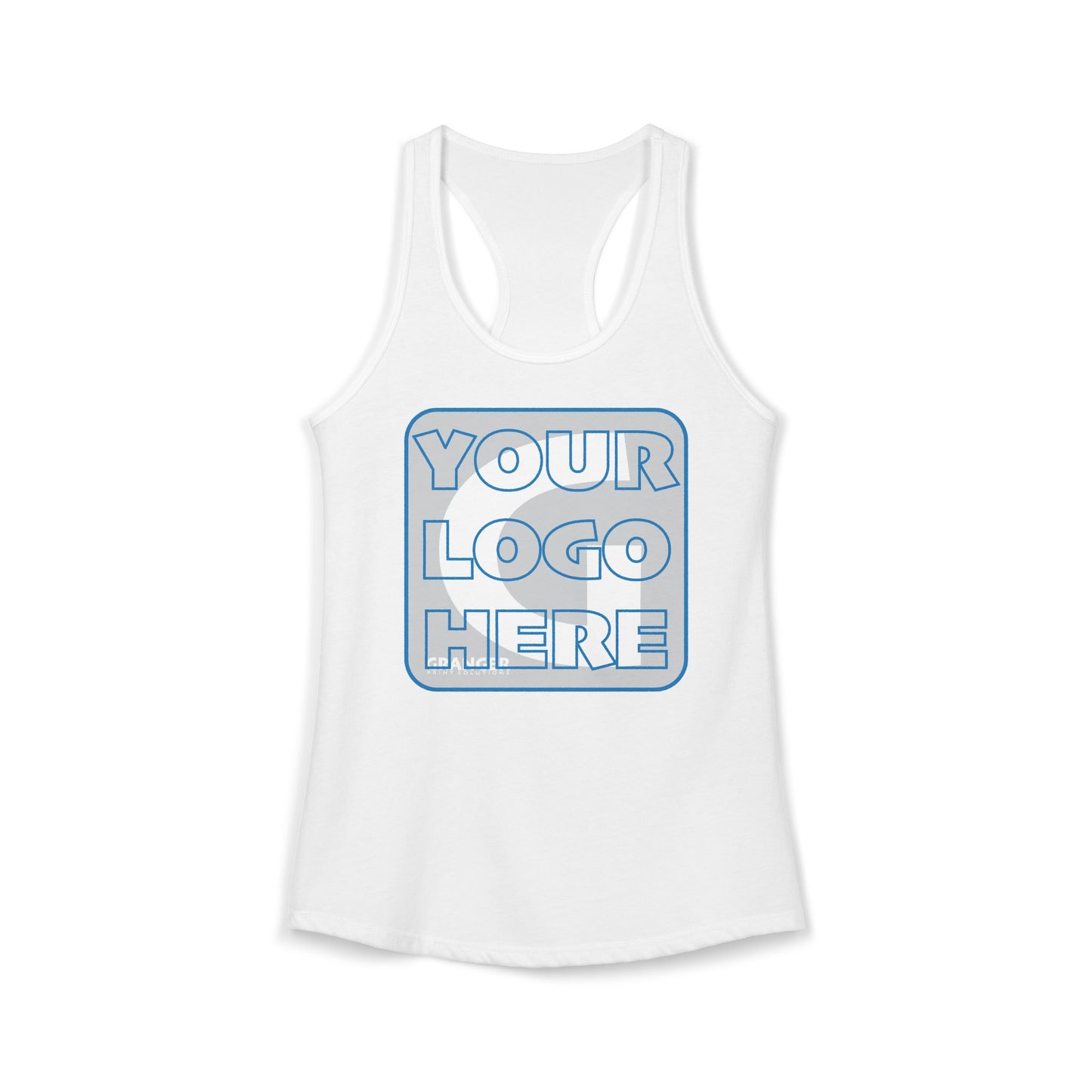 Custom Women's Front Logo Racerback Tank - Next Level Blend (4 colors)