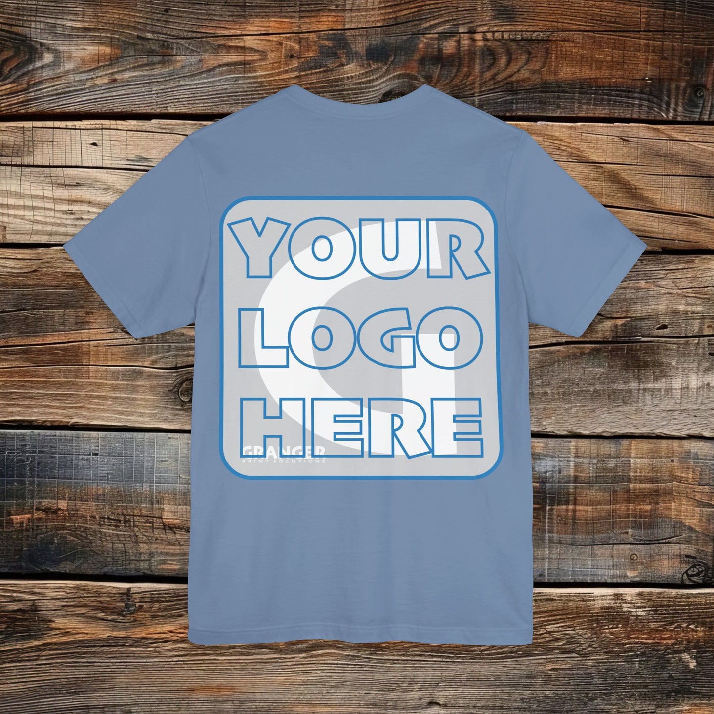 Custom Unisex Back Logo Tee — Bella & Canvas 100% Cotton (10 colors)