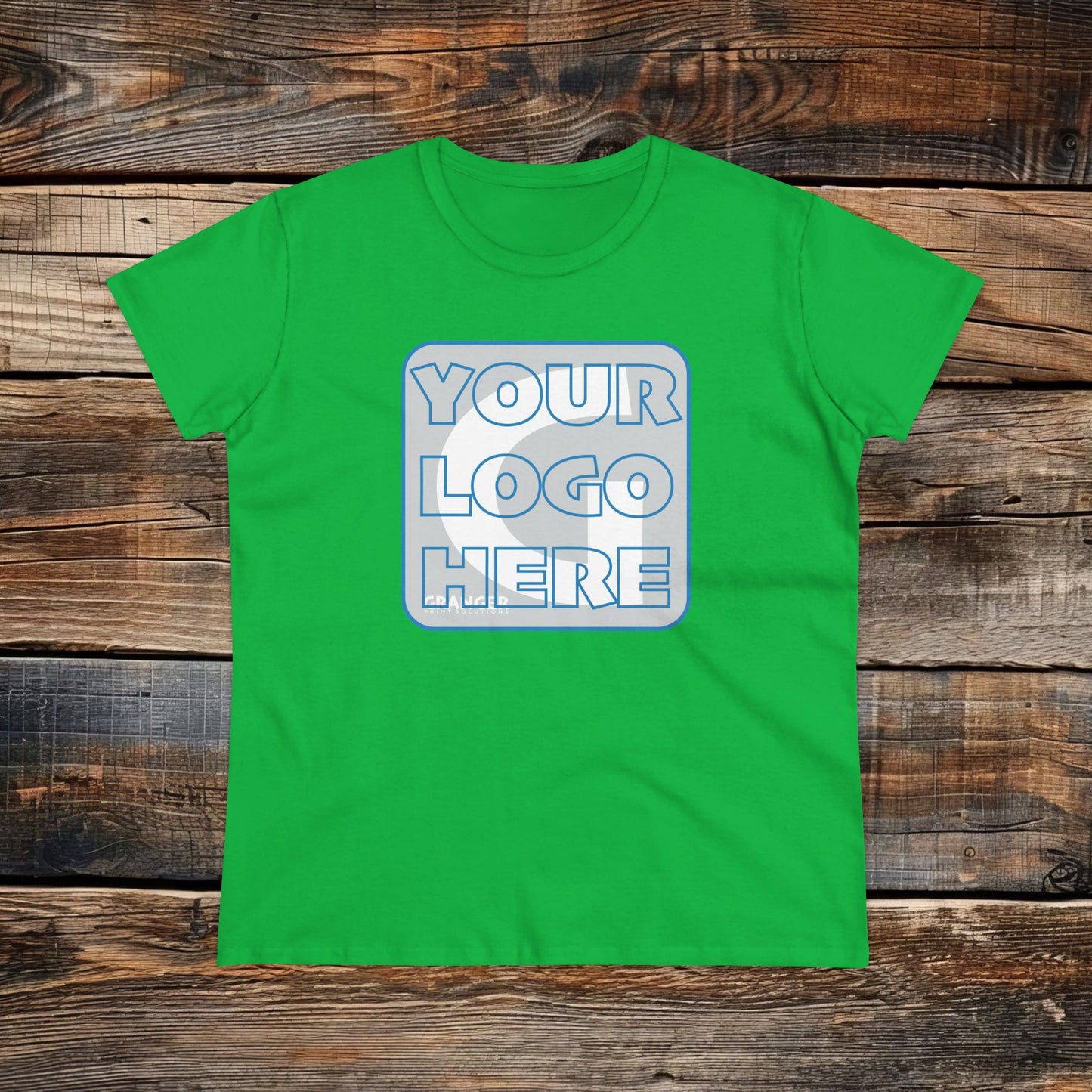 Custom Women's Front Logo Tee — Gildan 100% Cotton (9 colors)