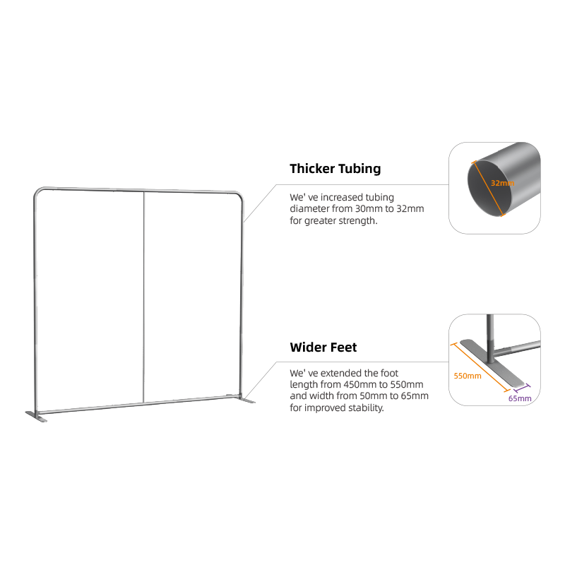 Extra Tall Tension Fabric Display