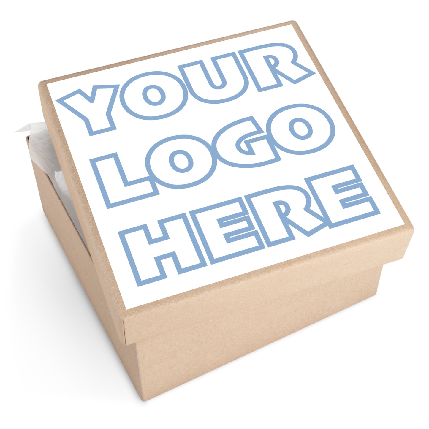 Square Vinyl Sticker — Custom with your logo