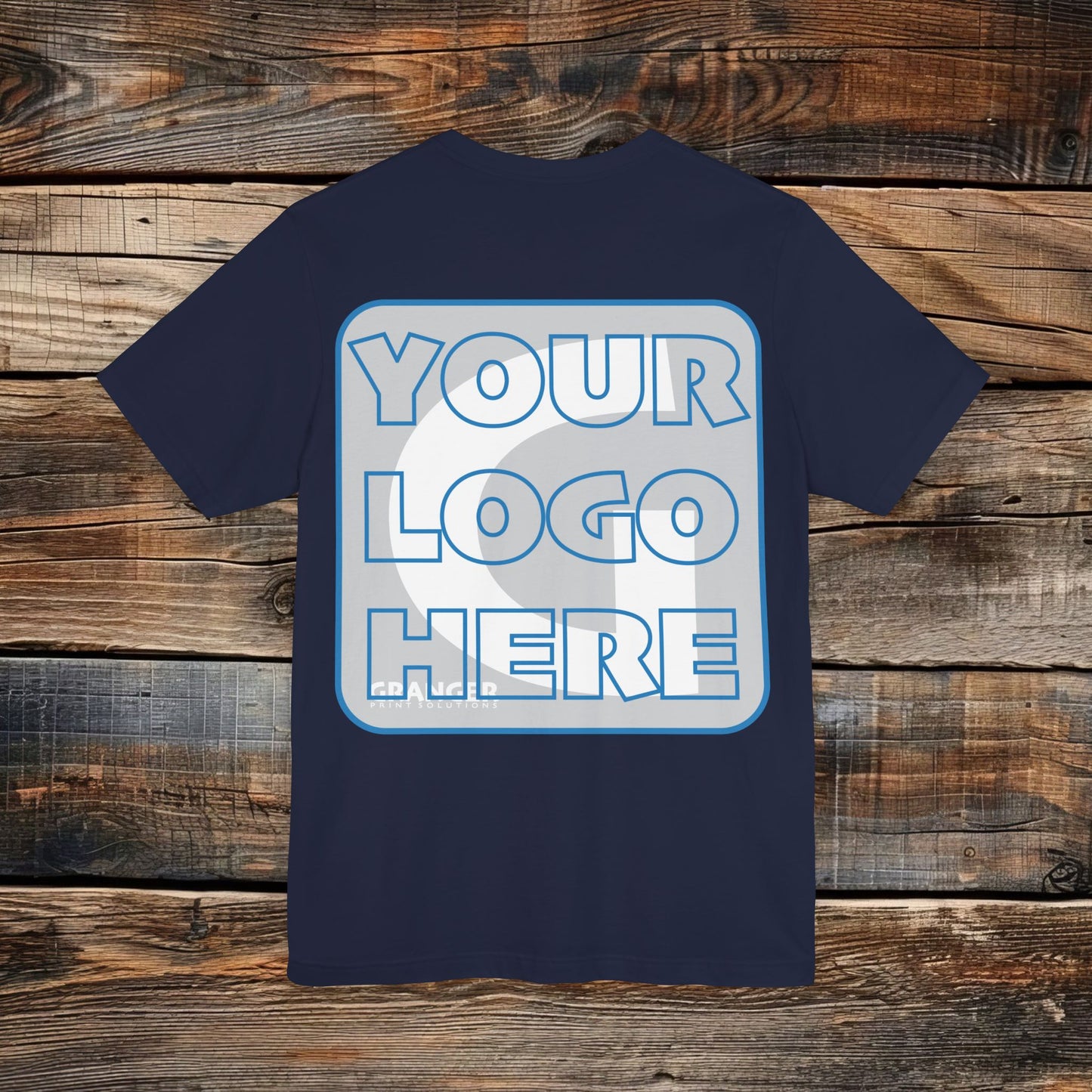 Custom Unisex Back Logo Tee — Bella & Canvas 100% Cotton (10 colors)