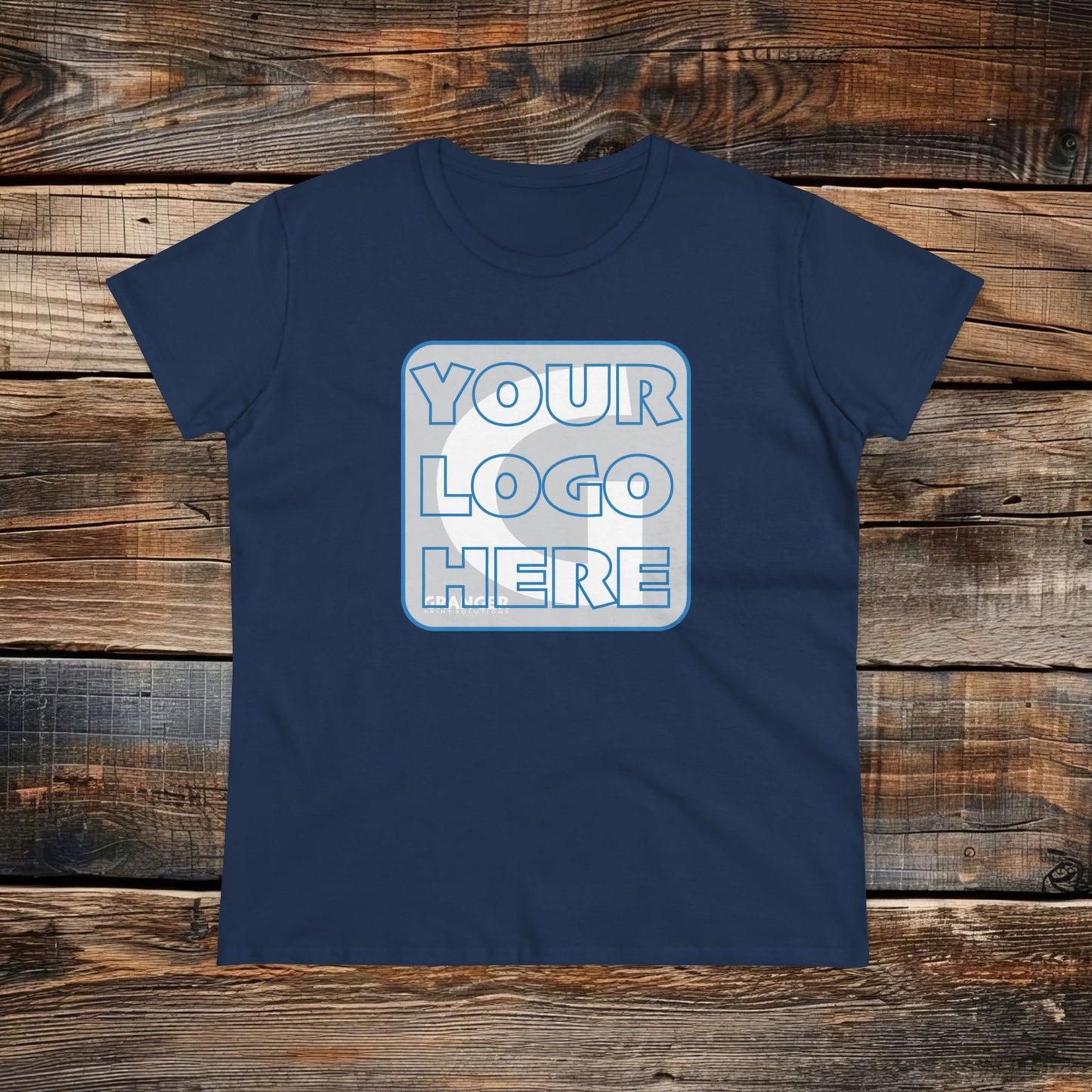 Custom Women's Front Logo Tee — Gildan 100% Cotton (9 colors)