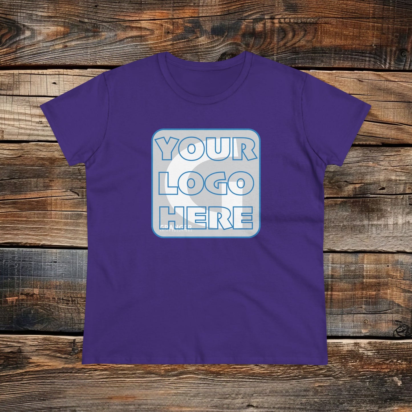 Custom Women's Front Logo Tee — Gildan 100% Cotton (9 colors)