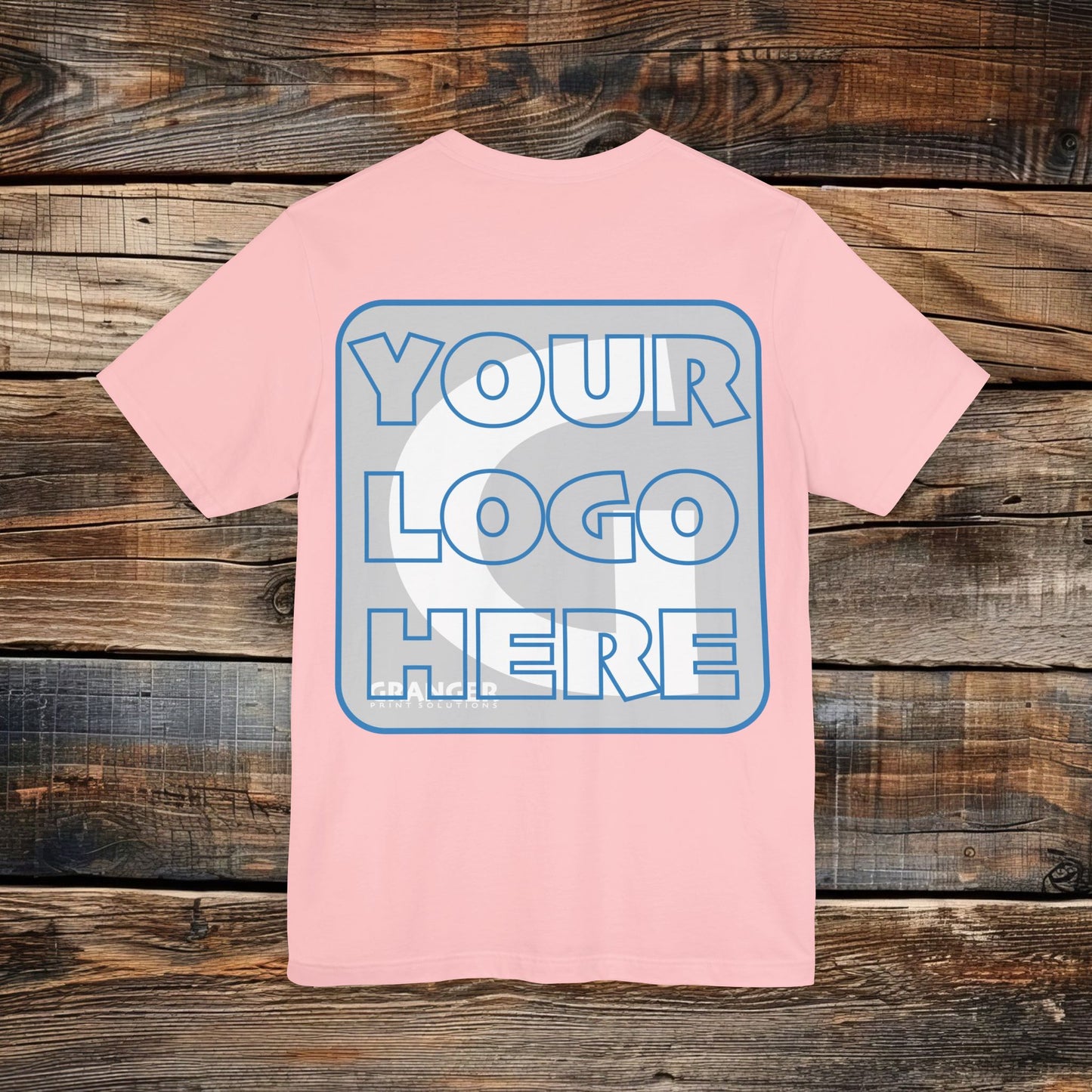 Custom Unisex Back Logo Tee — Bella & Canvas 100% Cotton (10 colors)