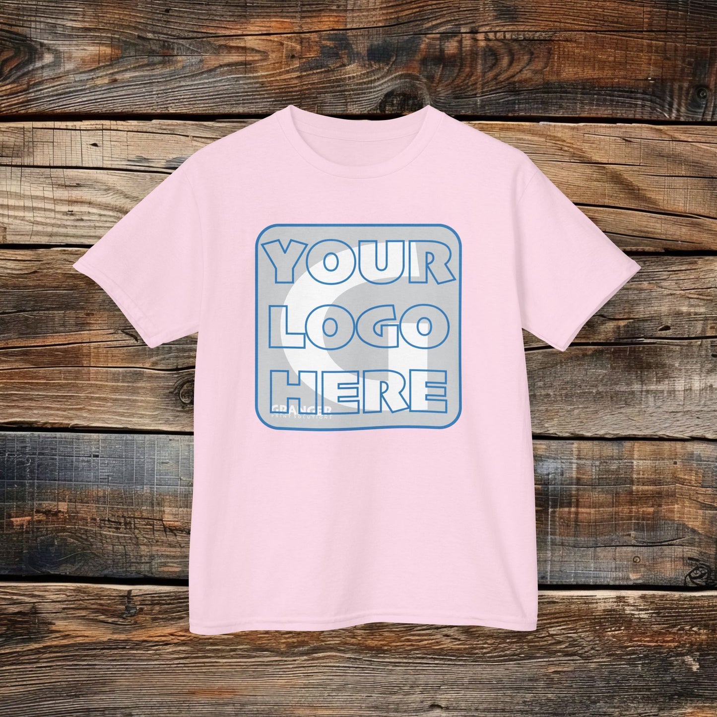 Custom Kid's Front Logo Tee — Gildan 100% Cotton (10 colors)