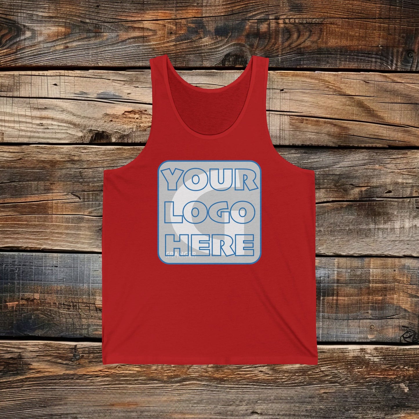 Custom Unisex Front Logo Tank Top — Bella & Canvas 100% Cotton (4 colors)