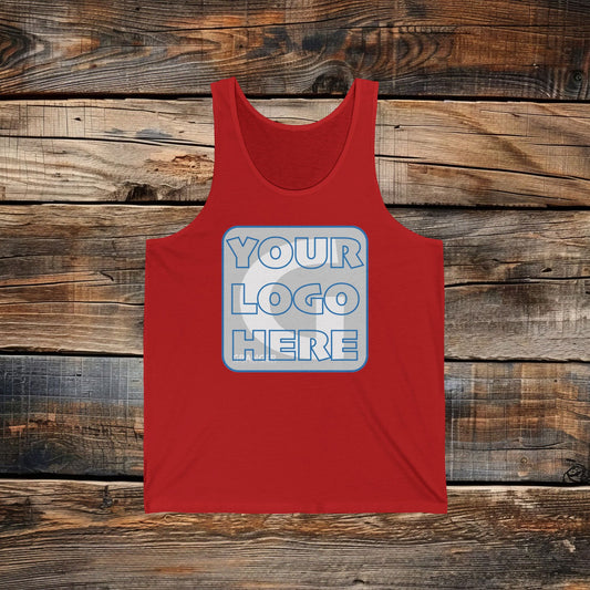 Custom Unisex Front Logo Tank Top — Bella & Canvas 100% Cotton (4 colors)