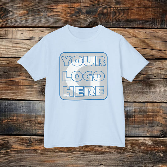 Custom Kid's Front Logo Tee — Gildan 100% Cotton (10 colors)