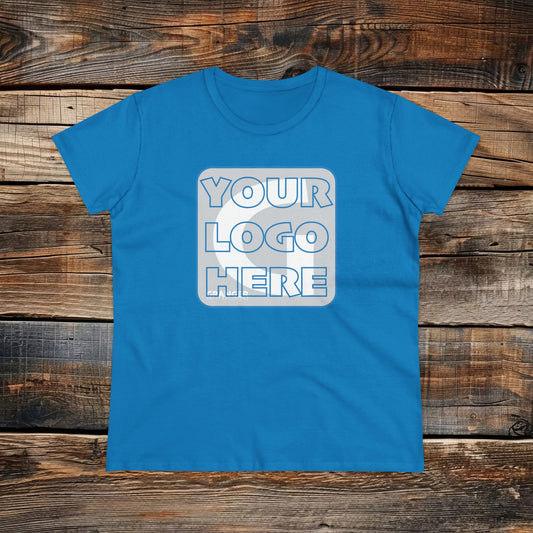 Custom Women's Front Logo Tee — Gildan 100% Cotton (9 colors)