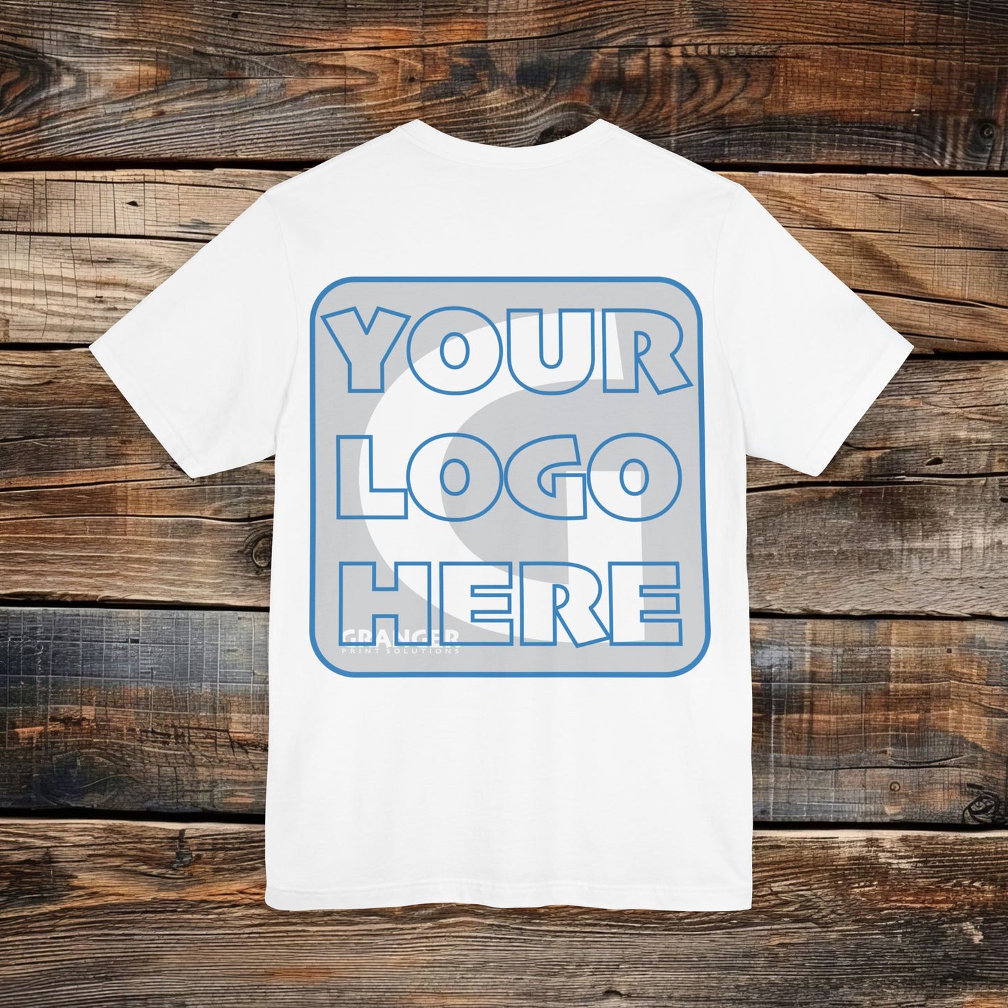 Custom Unisex Back Logo Tee — Bella & Canvas 100% Cotton (10 colors)