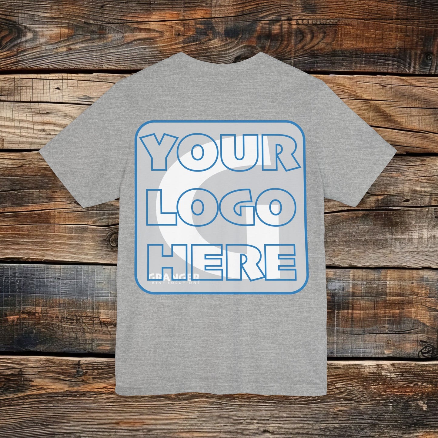 Custom Unisex Back Logo Tee — Bella & Canvas 100% Cotton (10 colors)
