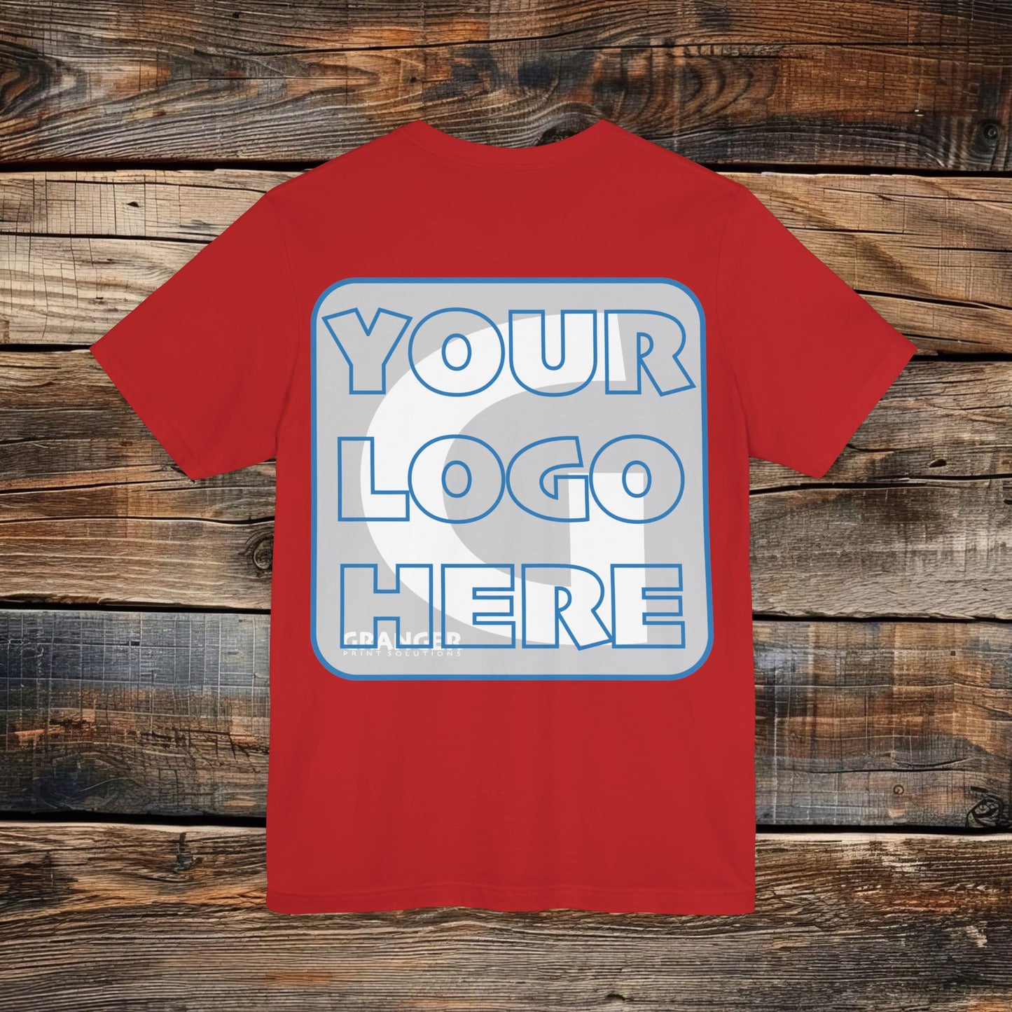 Custom Unisex Back Logo Tee — Bella & Canvas 100% Cotton (10 colors)