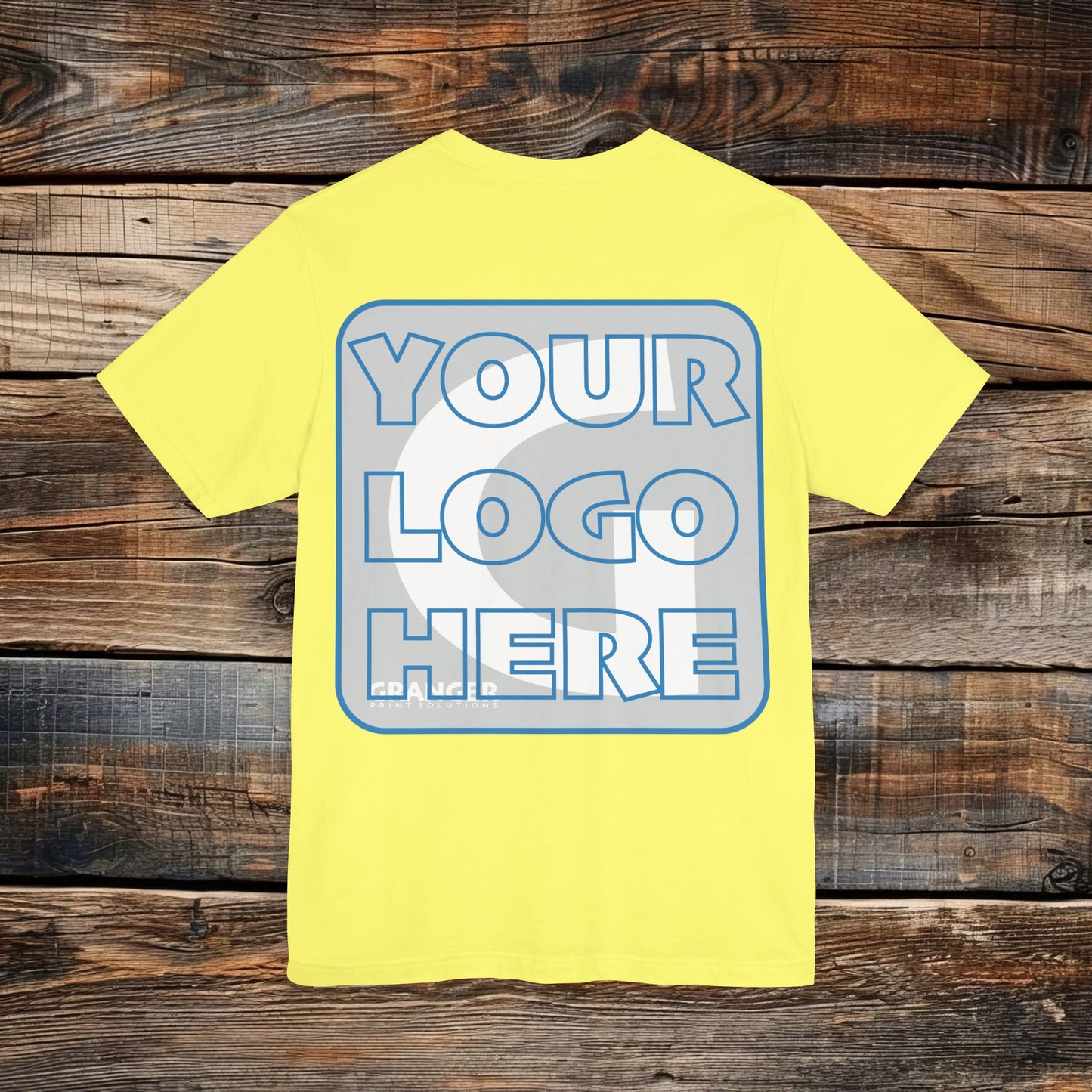 Custom Unisex Back Logo Tee — Bella & Canvas 100% Cotton (10 colors)