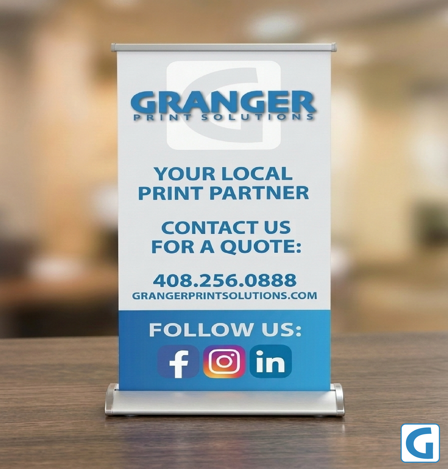 Tabletop Retractable Banner